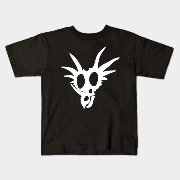 Terra Fossil Styracosaurus Head White Kids T-Shirt by Terra Fossil Merch